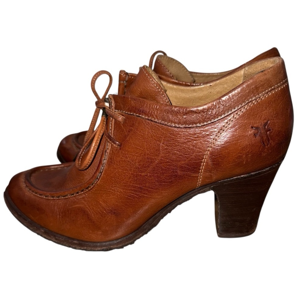 Frye‎ Oxford Brown Leather Boots Size 9 74371 Vintage Lace-up